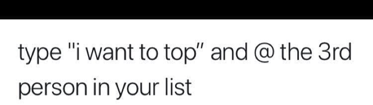 “I-I........ want to top @FelineTimidity..... (Bakugo, don’t kill me-).” 

He’s flustered as hell while saying this, but.... rules are rules-.