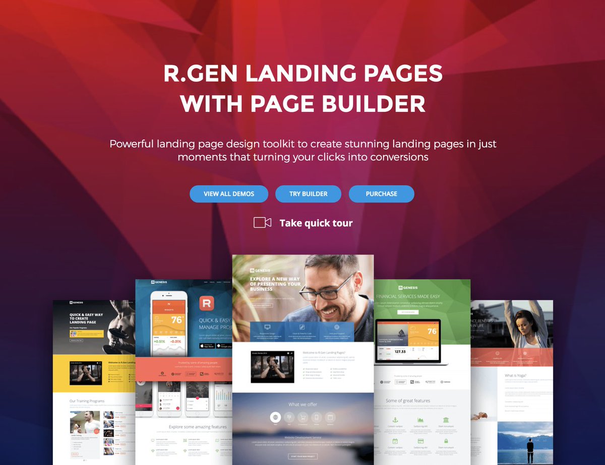 RGenesisArt's tweet image. #RGEN LANDING PAGES WITH PAGE BUILDER
Powerful #landingpage #designToolkit to create stunning #landingpages in just moments that turning your clicks into conversions
landingpages.rgenesis.com
themeforest.net/item/rgen-land…

#LandingPages #Leadgeneration #LeadGen #marketing #pageBuilder