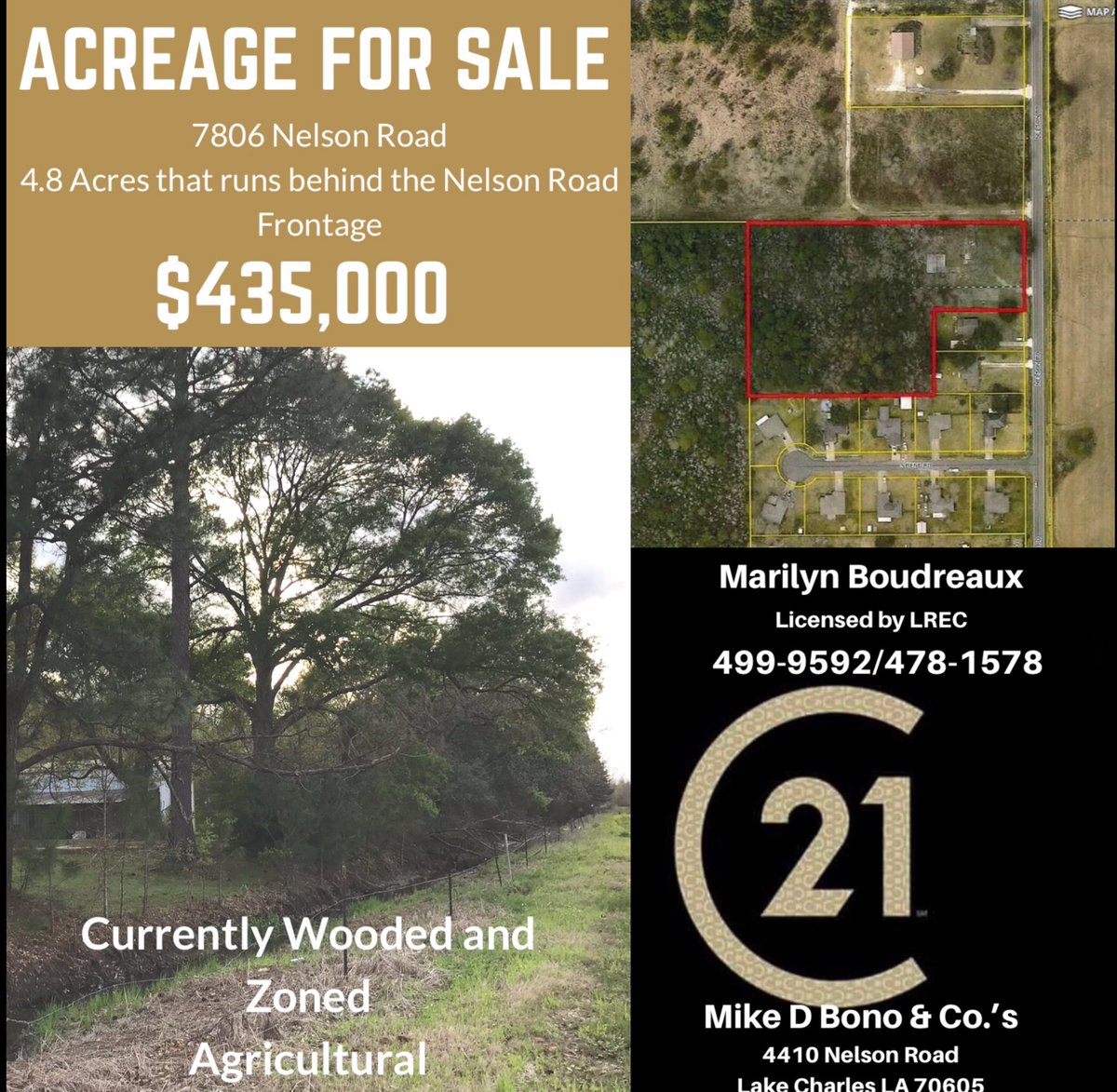 marilynboudreau's tweet image. 🇺🇸Freedom to build whatever you want in South Lake Charles! #landforsale #developmentpotential #investment