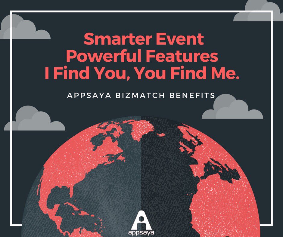 AppsayaTech's tweet photo. “Smarter event. Powerful features. I find you, you find me”.
➖
Appsaya Bizmatch Benefits
➖
Visit our website: https://t.co/uyL2cAosPV
#appsaya #bizmatch #businessmatching #events #exhibition https://t.co/ml90jAmJPN