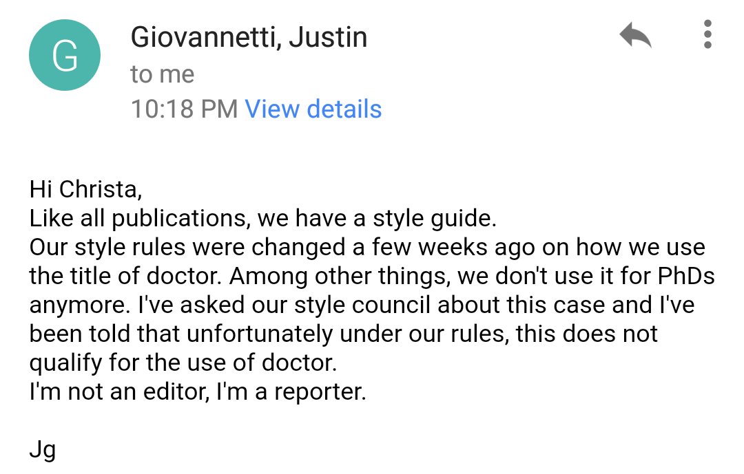 MBnanolicious's tweet photo. @AlumniUMass @UofT should your @MollyShoichet #PhD1992 #professor be called doctor? @globeandmail doesn't think PhDs deserve the title, she doesn't qualify! #WomenInSTEM #PhDsareDoctors #NoRespect #stylefail https://t.co/psiwvWKBTT