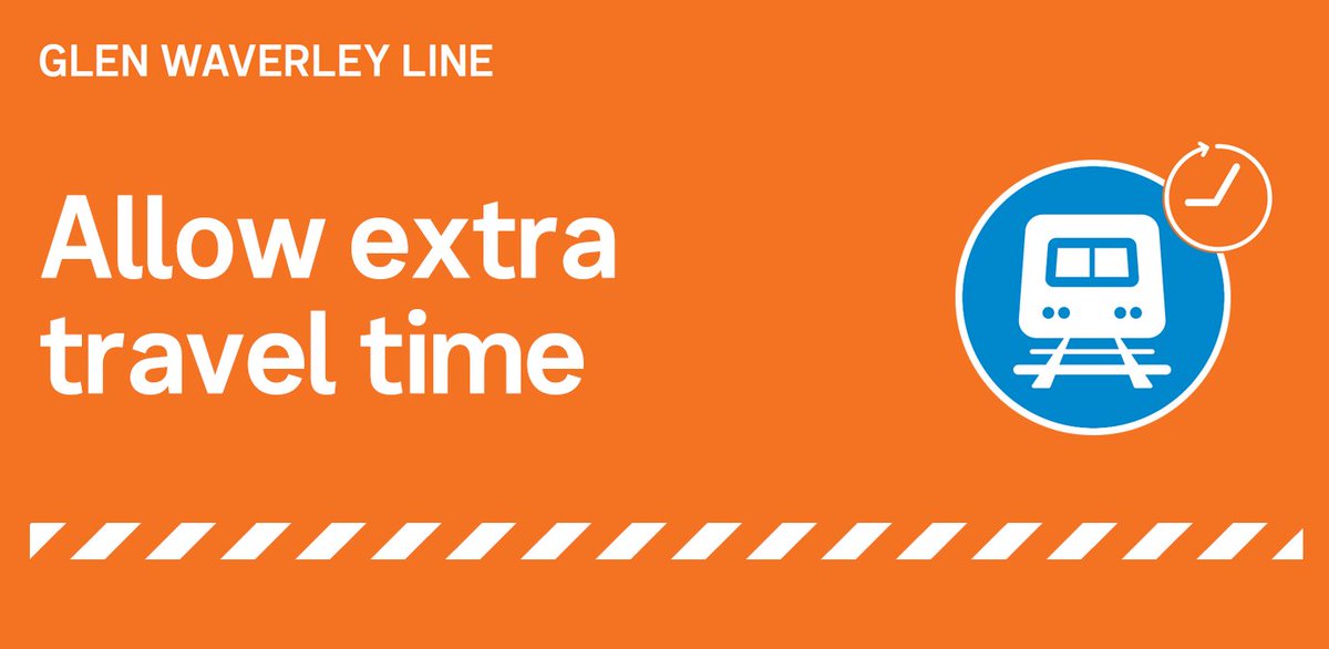 Glen Waverley line: Major delays due to <a href="/VictoriaPolice/">Victoria Police</a> attending to a trespasser between Jordanville and Mount Waverley.

Listen for announcements as some services may be altered/held at short notice.

Info: metrotrains.com.au