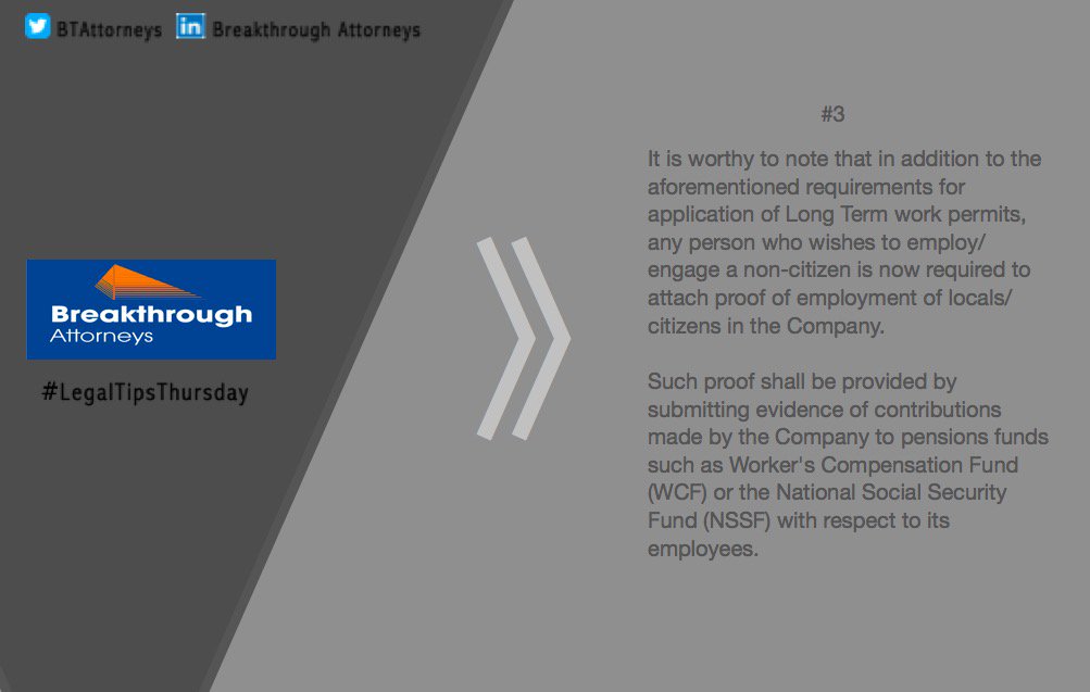 BTAttorneys's tweet image. This week on #LegalTipsThursday, the Immigration Department at Breakthrough Attorneys provides an insight on the requirements for applications for work permits and highlights a recent directive introduced by the Labour Commissioner.