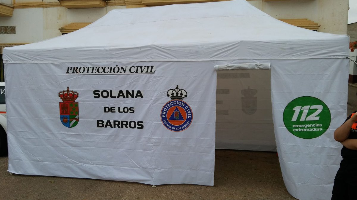 Pcivilsolana's tweet photo. Protección Civil Solana de los Barros. 
Montará el viernes dia6 su carpa para ocio y entretenimiento para los más pequeños y presentará la mascotas de Protección Civil Extremadura. https://t.co/4WADahqnUK