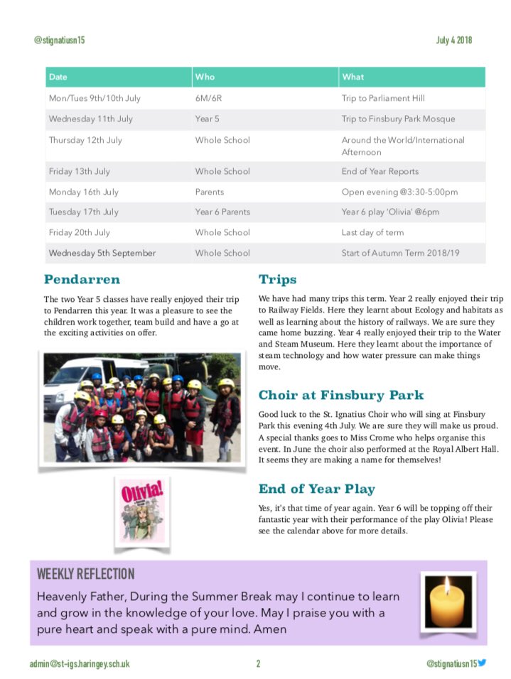 StIgnatiusN15's tweet photo. Our latest newsletter...enjoy! https://t.co/LISD5WUwcm