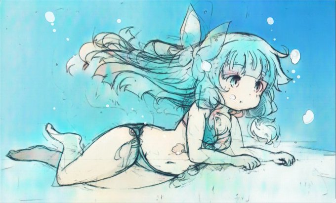 葵ちゃん潜水中。 