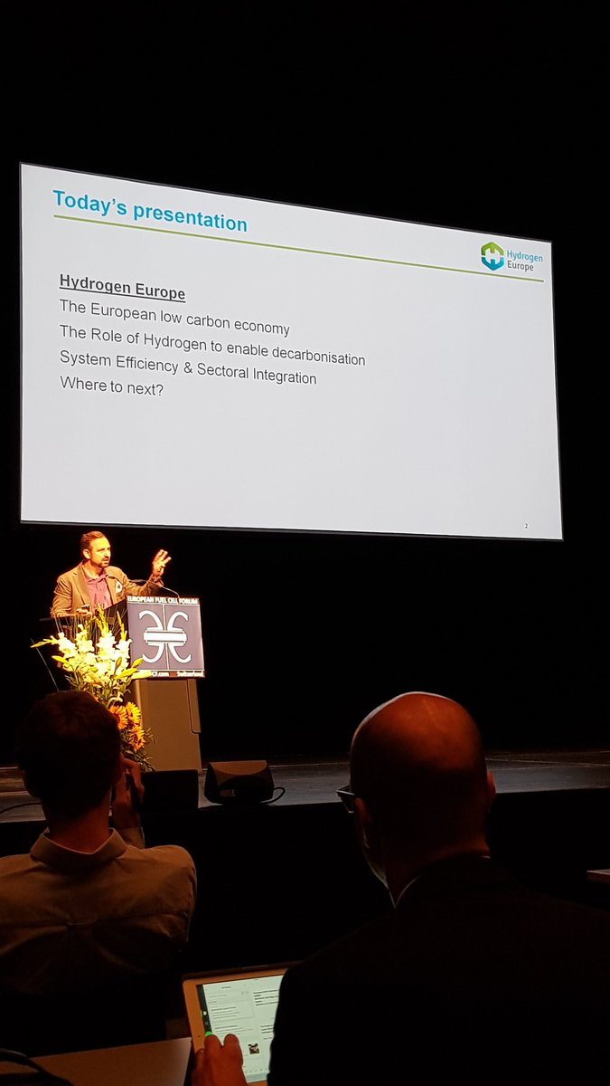 EFCForum's tweet photo. #efcf2018 Jorgo Chatzimarkakis of @H2Europe presenting the keynote on 'The Future of European Fuel Cell Industry'
Tackling the hard bits of decarbonisation. https://t.co/ndkBqHatpj