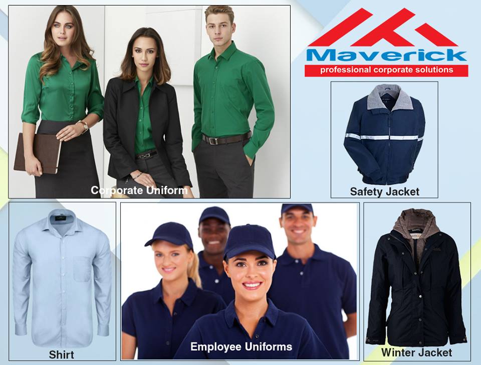 When choosing corporate uniforms; make sure to check jackets and shirts for their branding, overall look, and employee safety. All this and more is guaranteed when you shop for uniforms from Maverick Enterprises.
#MaverickEnterprises #CorporateUniforms #Shirts #Jackets #Branding