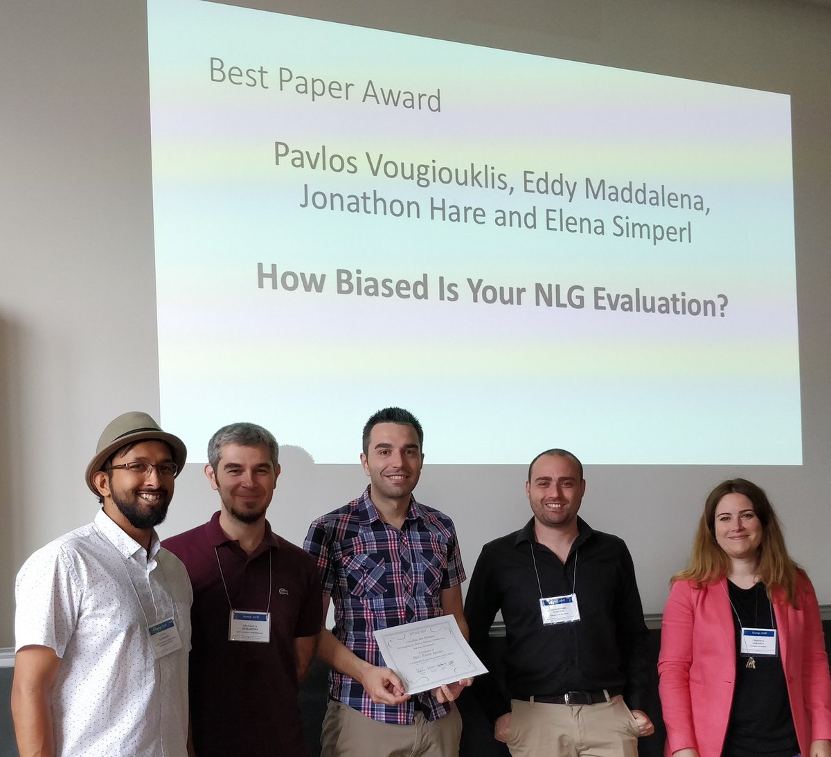 UjLaw's tweet image. Congratulations to the winners of the Best Paper Award at the #CrowdBias  workshop! #hcomp2018 @EddyMaddalena @esimperl