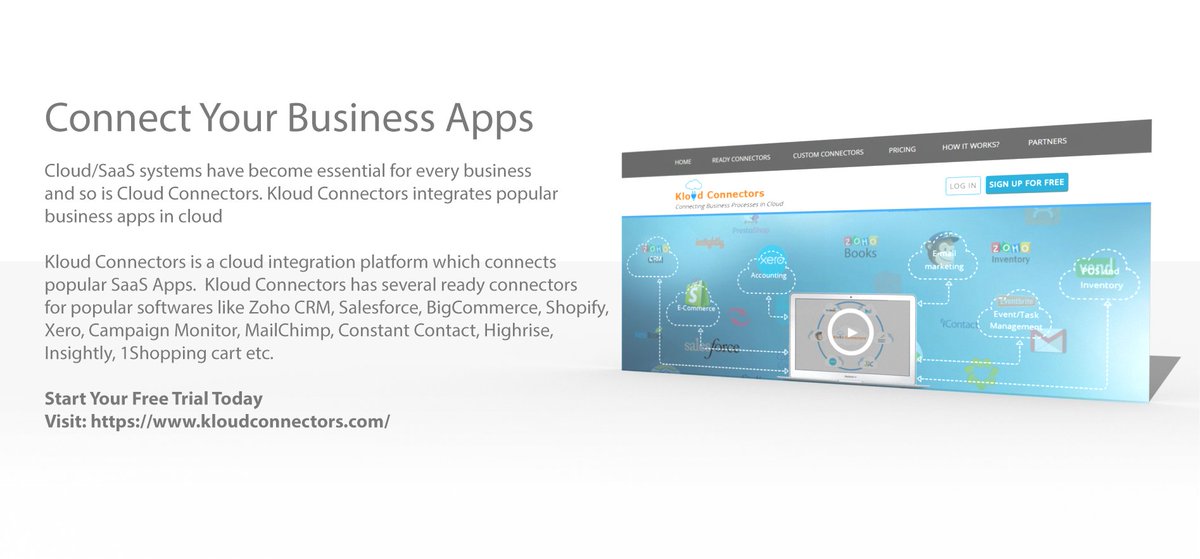 KloudConnectors's tweet image. Connect your #BusinessApps in #Cloud using #KloudConnectors.
#Integration #Connectors #Sync
Start your free Trial.
bit.ly/2NiuYS0
