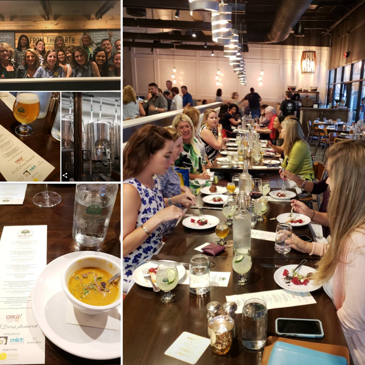 crewatlanta's tweet photo. Our North Fulton/Roswell Dine Around was a stellar success, raising $1,200 for AWF! Many thanks to Katie Smith, Melinda Parrish Brumfield, Keeley Clements, Jill Heineck, and Jen Nyquist for hosting at the divine From the Earth Brewery. #cre #crewatl https://t.co/b2kPZaIQjN