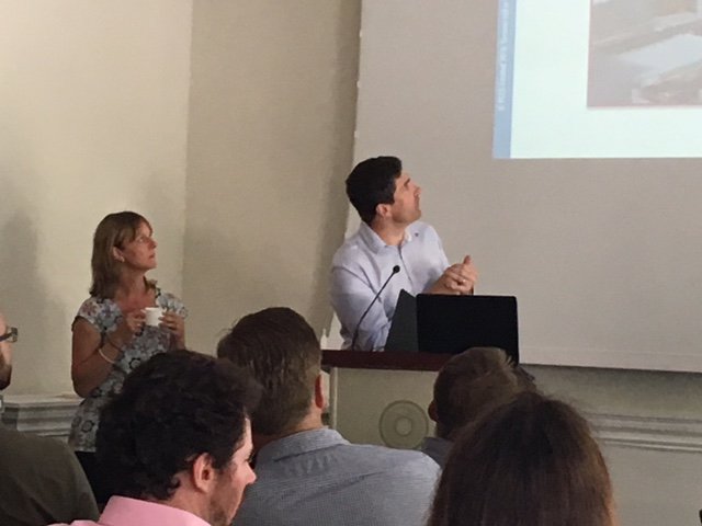 PCSG_World's tweet photo. Our MD, @KatherineBew and Technical Director, @adrbur, talk #digitalinnovation to a packed room at our team day #digitalconstruction #SmartCities #collaboration https://t.co/OTzxYz1t9Z