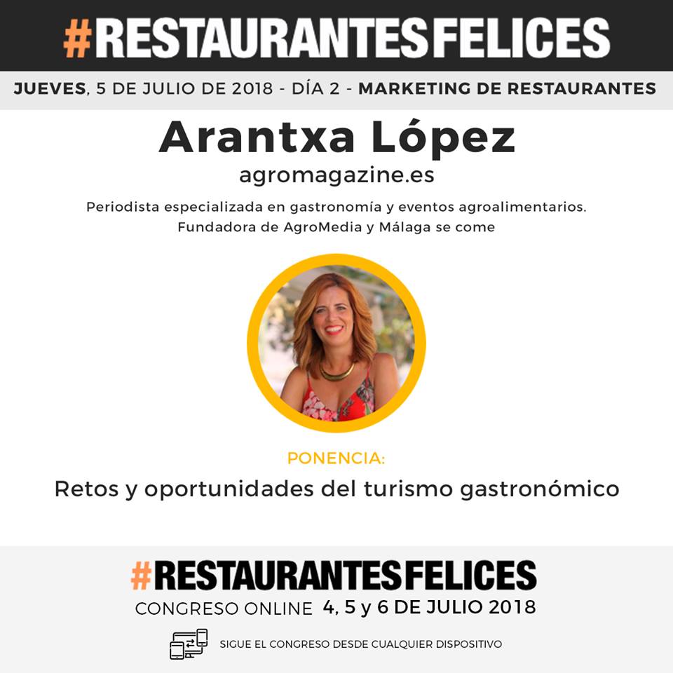 etruf_'s tweet image. Muy interesante la #ponencia de Arantxa López sobre los Retos y Oportunidades del #Turismo #Gastronomico en el Congreso Online #restaurantesfelices @BaldomeroGas  @malagasecome  @Agro_Magazine