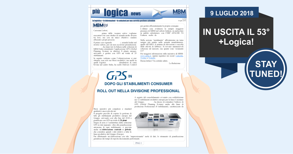 MBMItalia's tweet photo. Il 9 luglio 2018 esce il 53° numero di +Logica: la rivista ha lo scopo di condividere le esperienze maturate in quasi quarant'anni di attività nel settore dell'#InformationTechnology , per una corretta #gestioneaziendale. Per riceverne una copia scrivete a: marketing@mbm.it https://t.co/Cb4Qdm8bQI