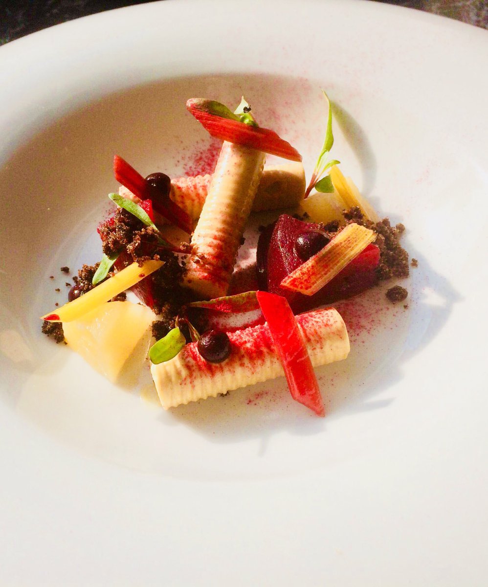 #Foiegras #beets #rainbowchard #cherry #Sauternes #_artonaplate #whitstable #finedining #food #foodgasm #foodporn #foie