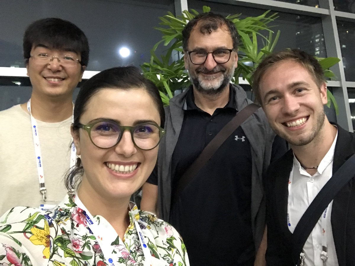 DeryaBaranB's tweet photo. A science gang to remember. Had a blast to catch up with the old #imeet #erlangen crowd. #ningli #christophbrabec @Nicogaspa @DeryaBaranB #icsm2018 https://t.co/509S7gf4nr