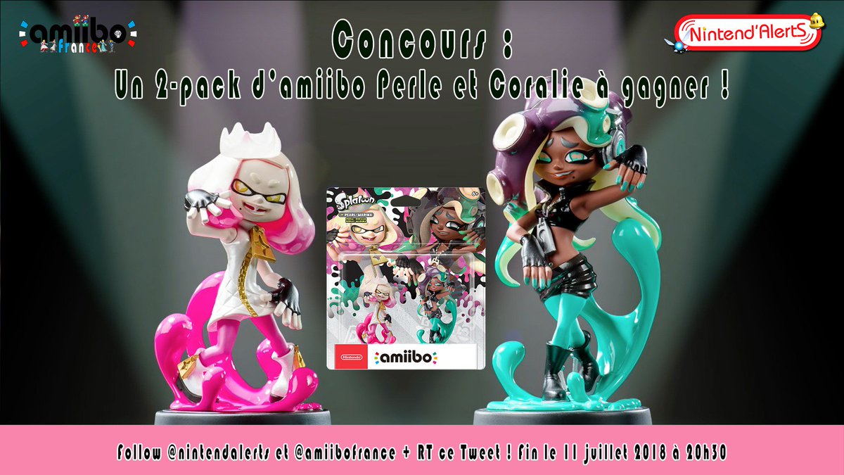 AlertEtGo's tweet image. Concours: Un 2-pack d’amiibo Perle et Coralie à gagner ! Follow @nintendalerts et @amiiboFrance + RT ce tweet ! Fin du concours le 11 juillet 2018 à 20h30 !