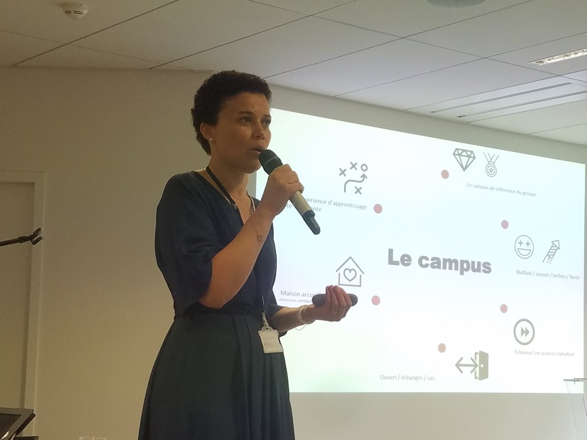 learnassembly's tweet photo. Présentation du campus de l'@IFCAM qui nous fait l'honneur de nous recevoir pour #LAFTE2018, avec @CChappaz, directrice experience apprenants. Visite des locaux et de l'exposition présente de l'@IFCAM sur les sciences cognitives ! Mention spéciale pour la terrasse #withview ! https://t.co/XQ6mq4qLw6