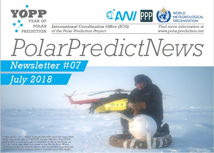 WMO's tweet image. Check out the latest news about activities during the Year of #PolarPrediction to improve weather and ice forecasts, observations in the Arctic and Antarctic to respond to rapid environmental change bit.ly/2u9oD2g