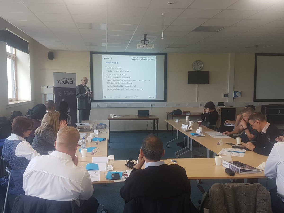 STFC_B2B's tweet photo. We've had the pleasure of working with @TRUSTECH_NHS and @innovationnwc to provide #medtech SMEs with support and guidance on clinical trials and NHS procurement. The photos are from a workshop we ran as part of 'Get Ahead in MedTech' with @Bionow #MedTechSTFC #NHS70 https://t.co/cRIYw6L1Jp