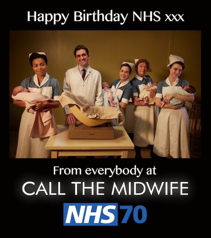 You are the beating heart of our drama ❤️ A very happy 70th birthday to the wonderful UK National Health Service, from all the cast and crew of #callthemidwife xxxx #NHS70