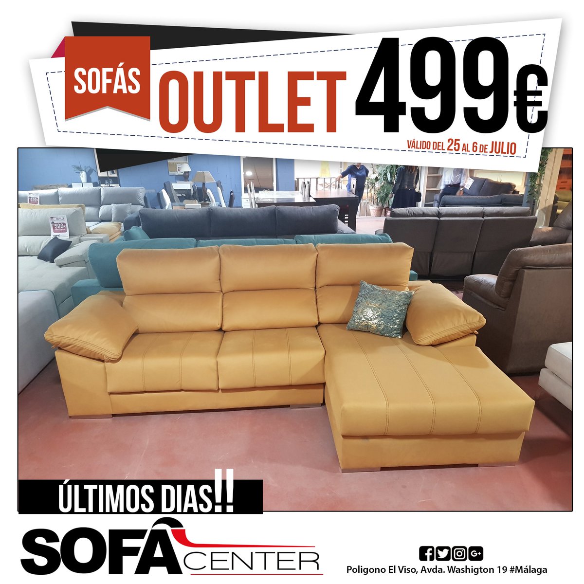 📢¡¡Últimos días de #LIQUIDACIÓN!!📢
Ya queda muy pocos días para aprovechar las súper #rebajas de nuestros #sofás OUTLET, así que si estás pensando en renovar el #sofá... no lo dejes demasiado!!
 👉 Estamos en Avda. Washington 19, Polígono el Viso #Málaga