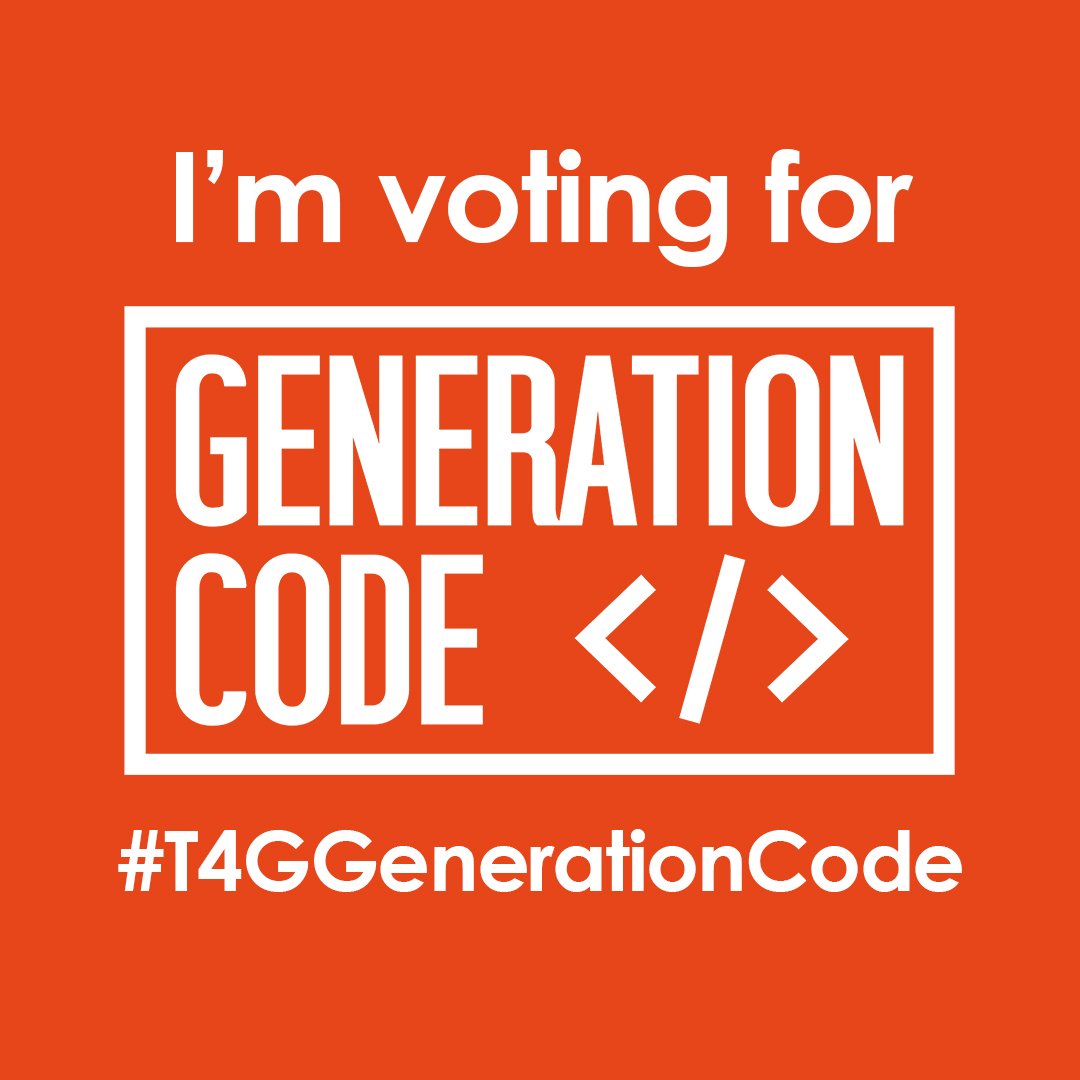 UKYouth's tweet image. Have you voted for #T4GGenerationCode yet in the @Tech4GoodAwards? tech4goodawards.com/vote-now/