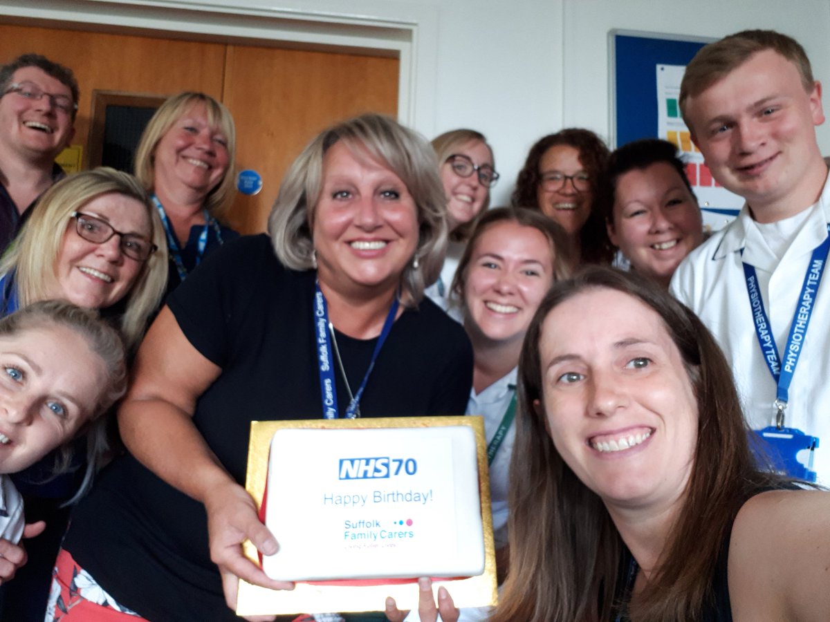 IH_REACT's tweet photo. REACT celebrating the 70th birthday of the NHS! Thank you @suffolkcarers for the cake! @Team_ESNEFT https://t.co/vVsqrdm9xz