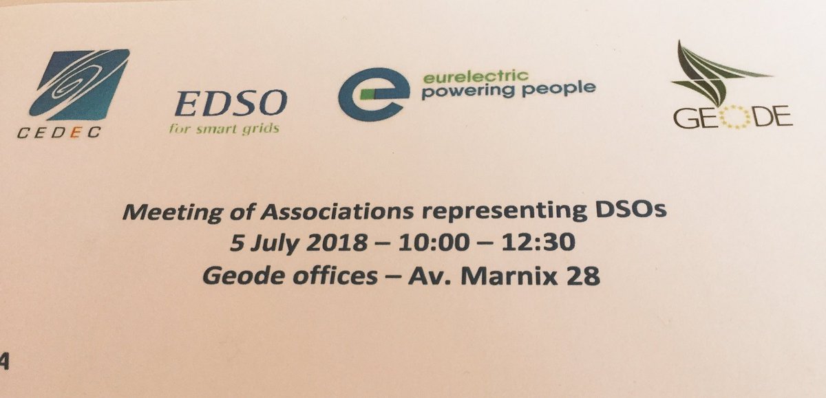 zangrandi's tweet photo. Pre-summer break mtg of DSO associations today in #Brussels Agenda: relations with #TSO on #KORRR, #networkcodes, #activesystem management - all key to have #energytransition delivered and an efficient cooperation via future EU-DSO Entity. @Energy4Europe @ENTSO_E @laurentschmitt https://t.co/wqySriazLL