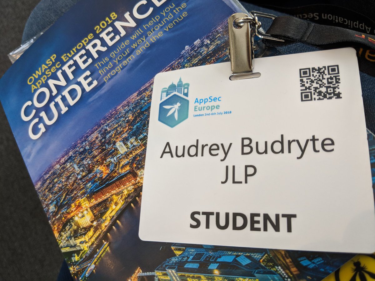 Super excited for the next couple of days to be attending the #OWASPAppSecEU conference!