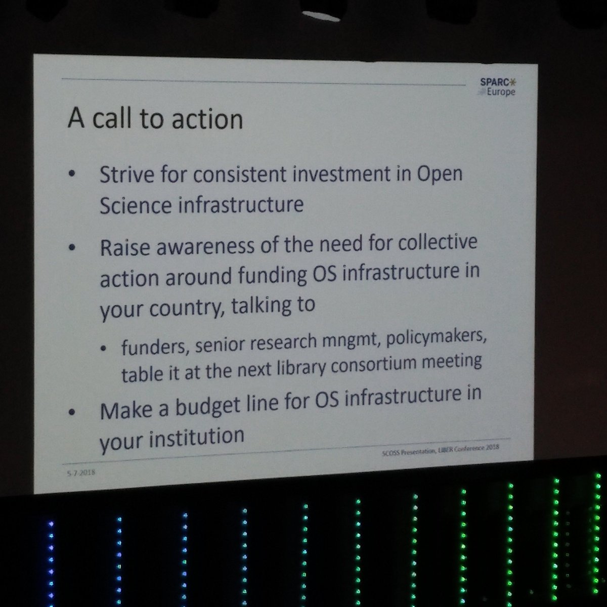 v_i_o_l_a's tweet image. what you can do to support #openscience #infrastructures: read &amp;amp; share eg. #SCOSS, discuss various pledging possibilities, strive for consistent investments. #liber2018
