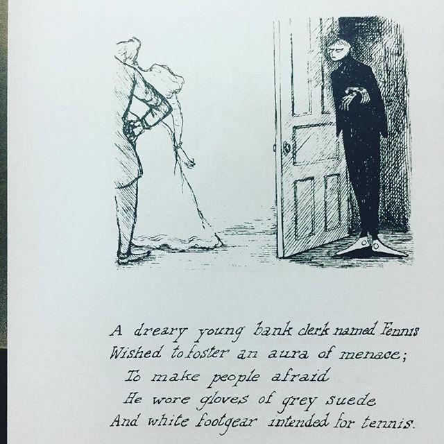 #Poetry day with the kids.

#limerick #gorey #amphigorey #edwardgorey #thelistingattic