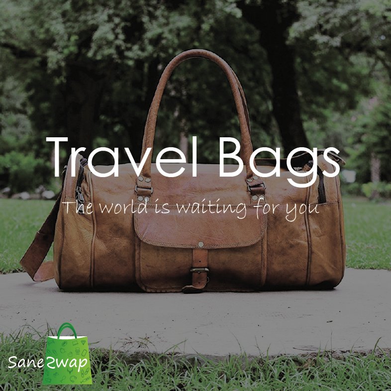 Saneswapit's tweet photo. Widest range of affordable travel bags with saneswap Elegant travelling companions #travelling #adventure #holiday #americantourister #skybags #Safari https://t.co/WkKTT718vz https://t.co/wfoAoyLsDa