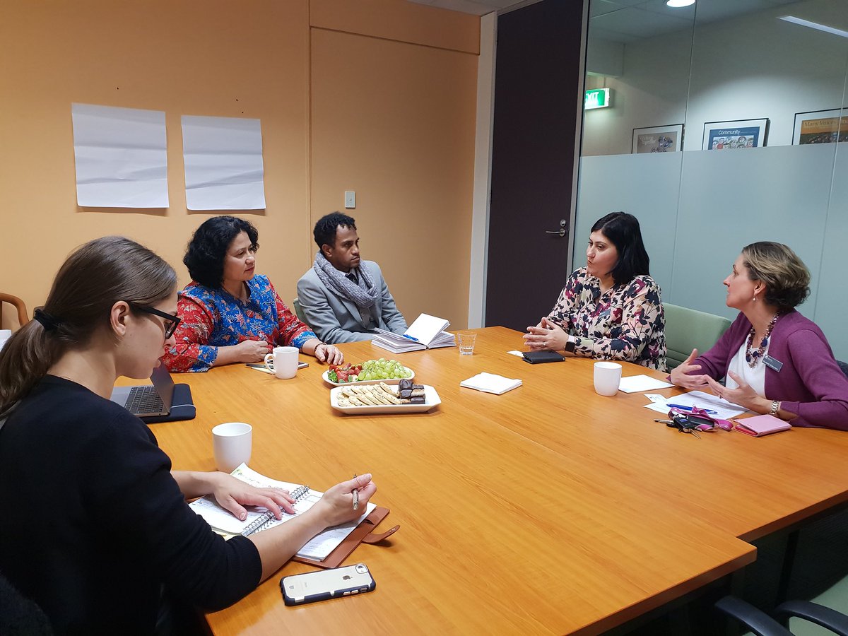 Discussing learning and teaching of Indonesian language in NSW, Consul #ZaniMurnia & me, accompanied by two Staffs from the ConsulateGeneral had a meeting with two officials from the Learning and Teaching Directorate, NSW Department of Education (4/7/18). @sanazreika4