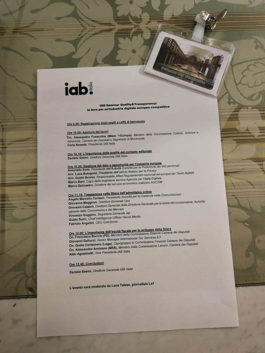 dgo_official's tweet photo. I temi importanti oggi allo #IabTransparency18 sulla qualità e trasparenza nel contesto digitale, nell'ambiente suggestivo della Camera dei Deputati - Sala del Refettorio @IABItalia https://t.co/pXHfqQsv34