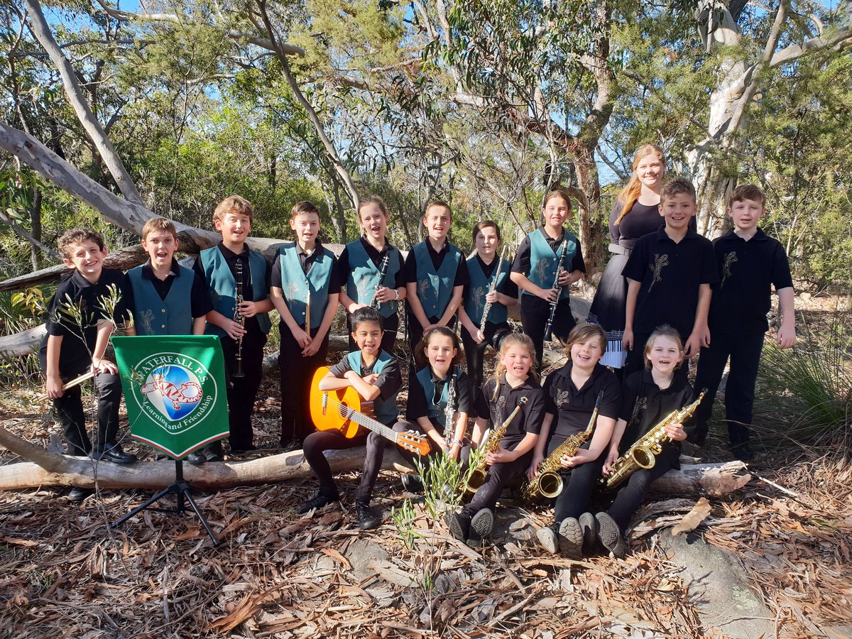 Small school huge spirit..Waterfall PS kids ..silver medal at BandFest today...proud teaching principal moment...