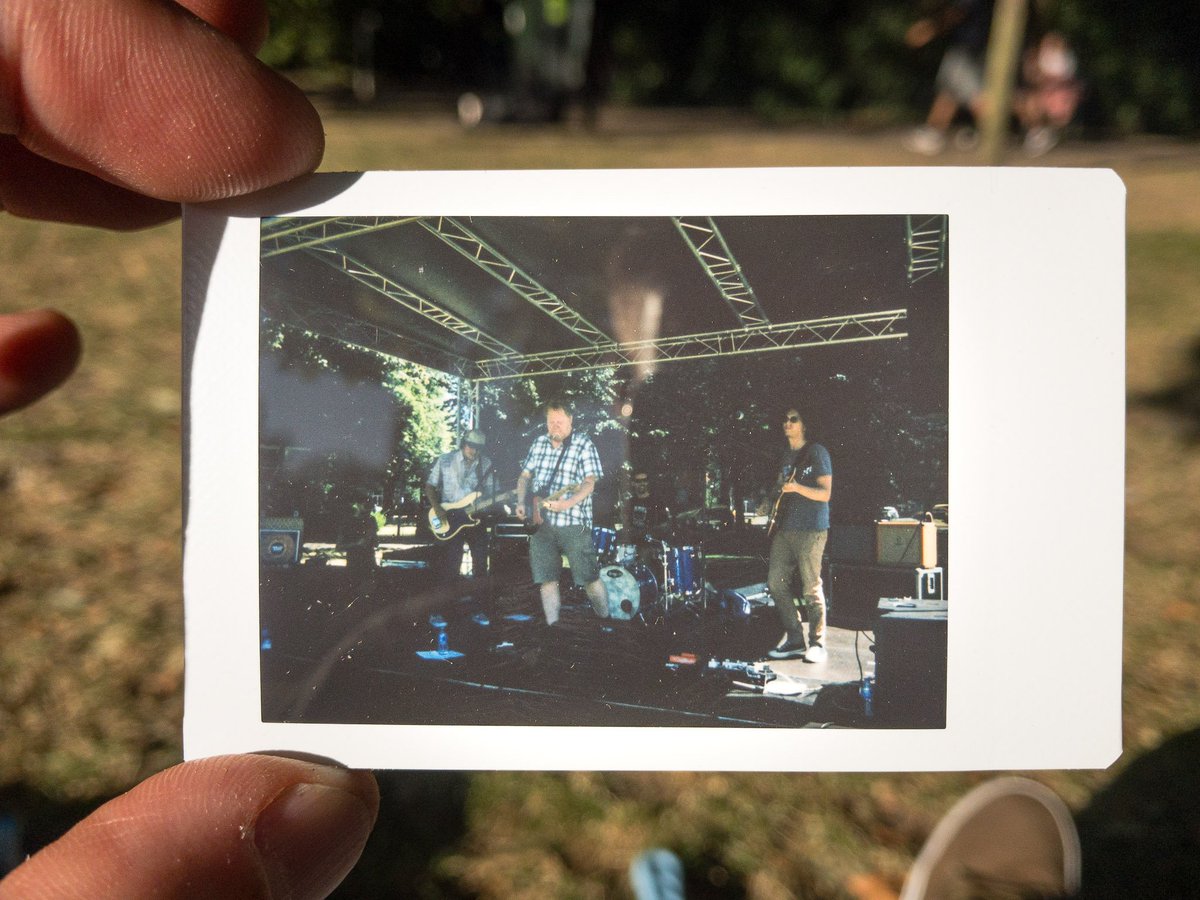 About last sunday! Some actual proof we played the Wilhelminapark in our hometown Utrecht. Instax by Peter Kooij. #WalkerDiver #Concert #Instax #RondevanhetWilhelminapark #rocknroll