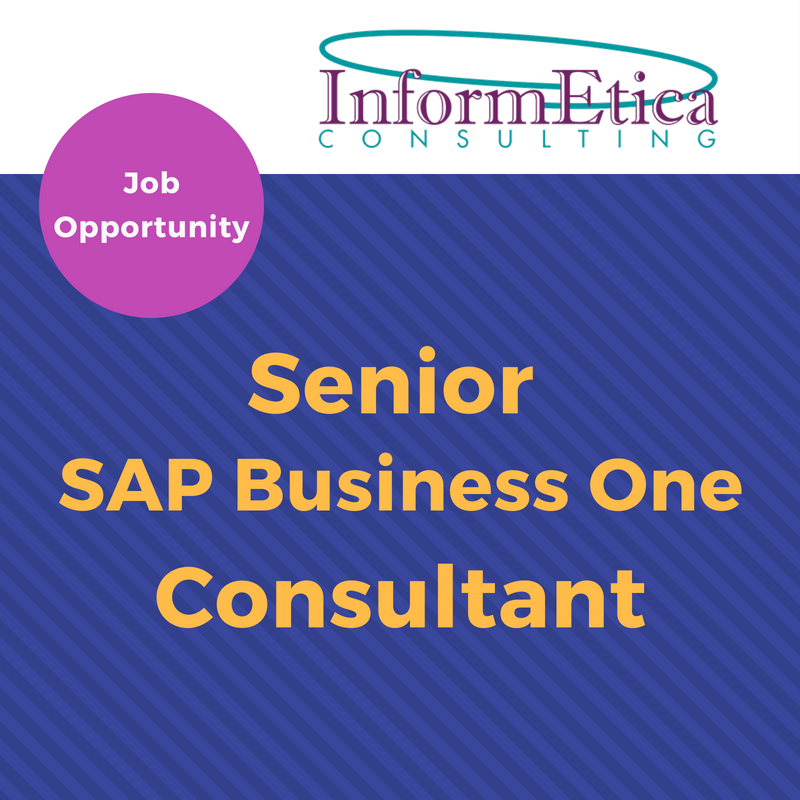 Per la nostra filiale di Milano cerchiamo un Senior #SAPBusinessOne #Consultant, se sei alla ricerca di un ambiente stimolante, inviaci la tua candidatura compilando il form al seguente link: lnkd.in/e7xMiNg  #jobopportunity