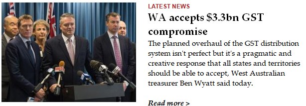 WestAusParty's tweet photo. Did WA accept just $3.3bn GST over 8 years?  These few parliamentarians are not WA, they are representatives of the Liberal Party controlled by Canberra. #GST4WA #perthnews #Perthbyelection https://t.co/Huh6aTFSIH