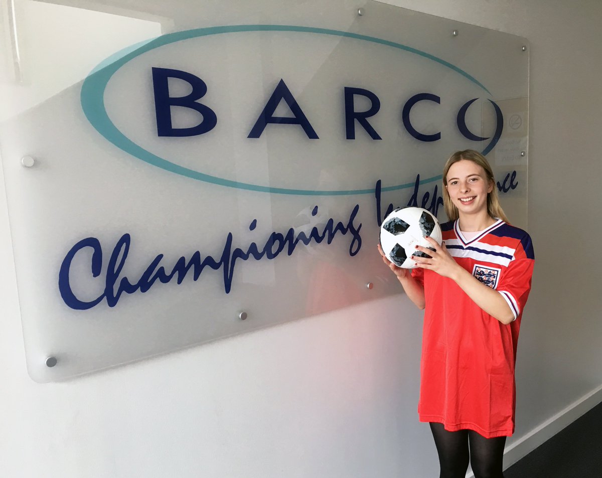 Our brilliant apprentice Paige is already raring to go for Saturday's match against Sweden! Get involved with our @fluidmasterpro competition and you could win a 49" 4K Curved Samsung TV - delivered in time for the final! #WorldCup #ENG #SWE #EnglandvSweden