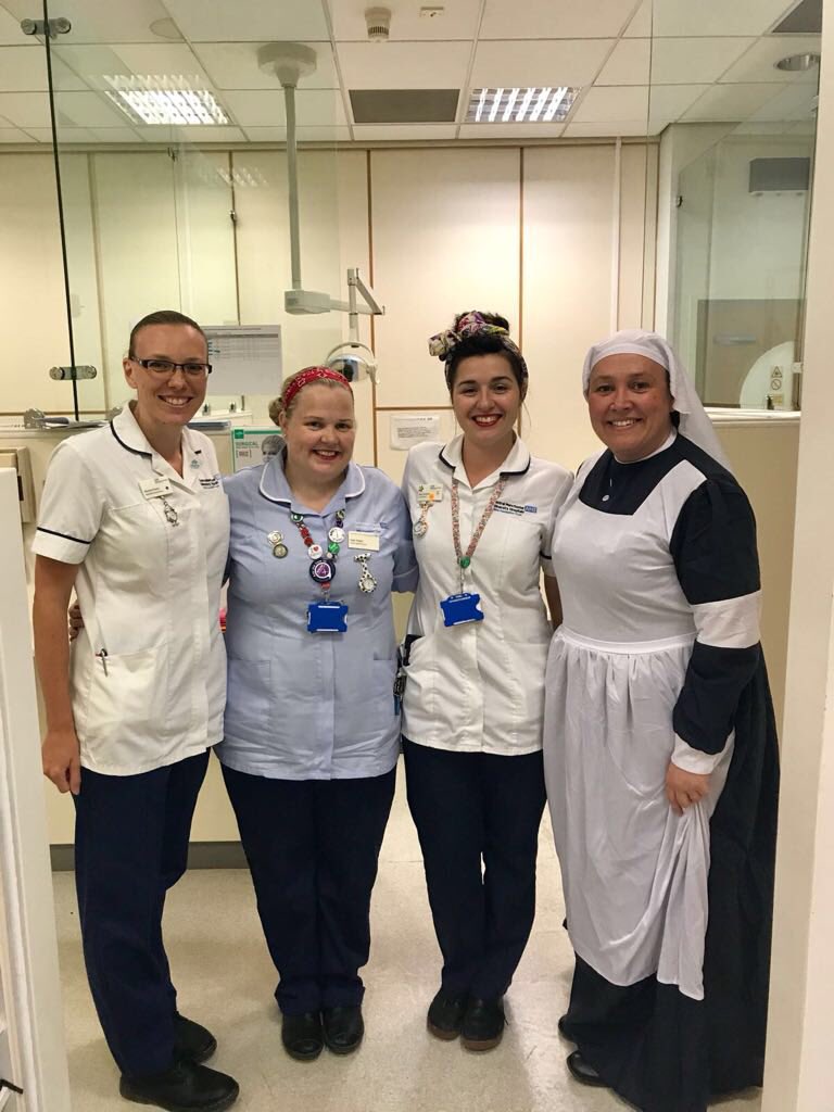 MDentalHospital's tweet photo. Matron has done her rounds 1948 style this morning at #udhm #NHS70 @EllieMaher2 https://t.co/JcMxSKvVdU