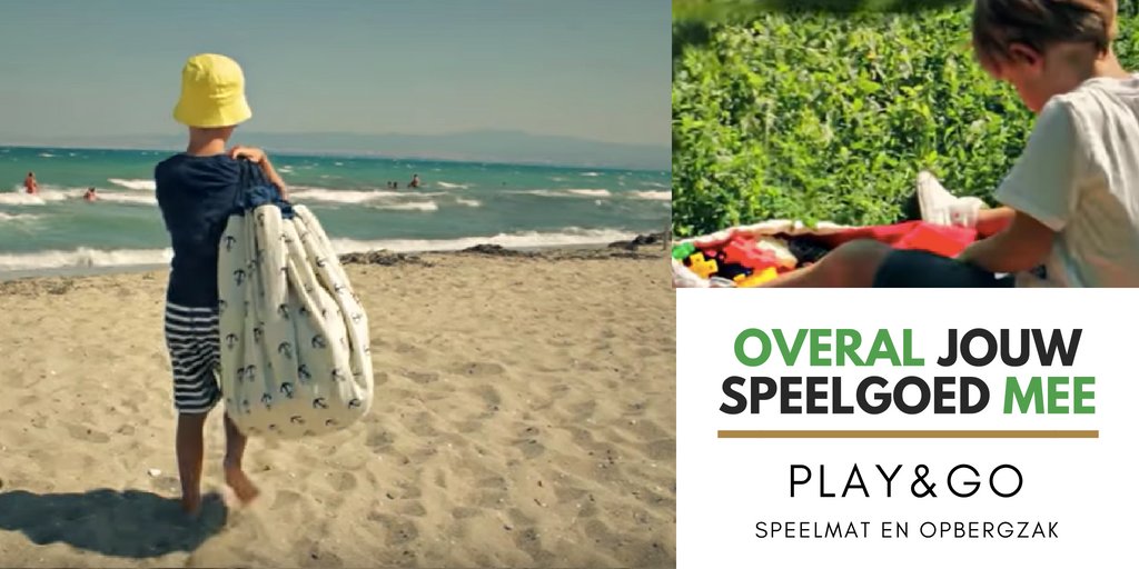 Perfect om op vakantie je speelgoed mee te nemen: Play&amp;Go. Speelmat en opbergzak superslim gecombineerd. Gooi de zak over je schouder en neem hem mee naar het strand, de camping of het logeerpartijtje bij opa en oma.

speeltak.nl/merk/play--go/