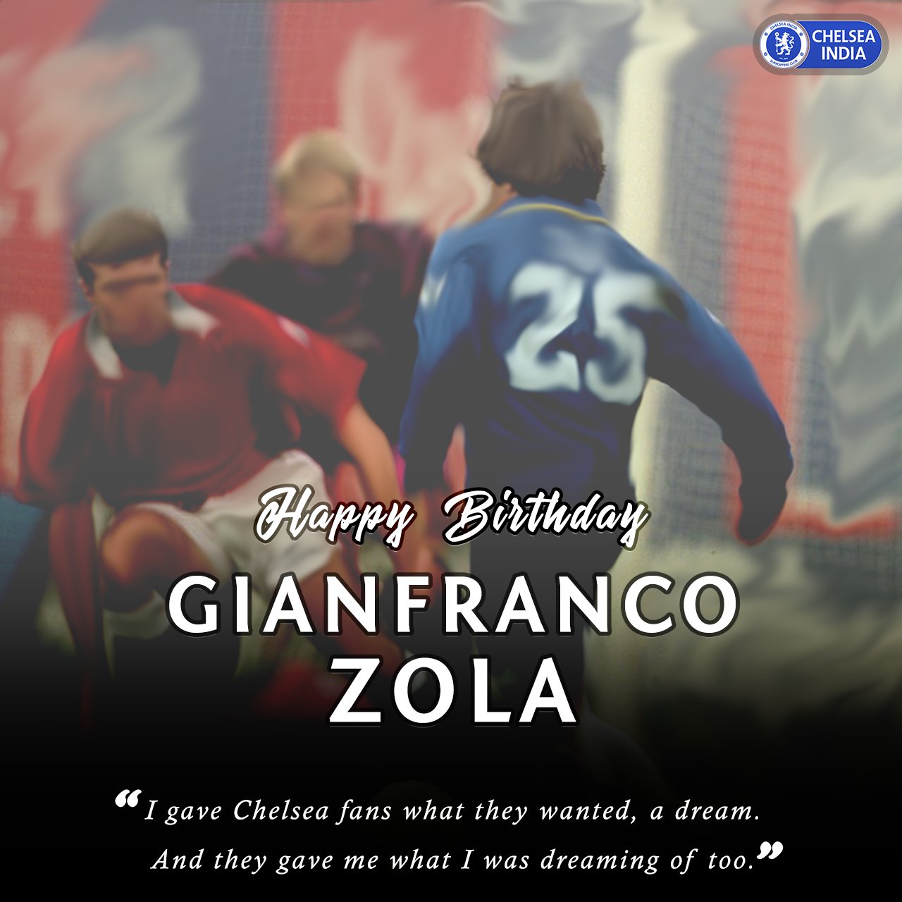 Legend Magician An incredible Player Wishing our legend Gianfranco Zola a very Happy Birthday. 
