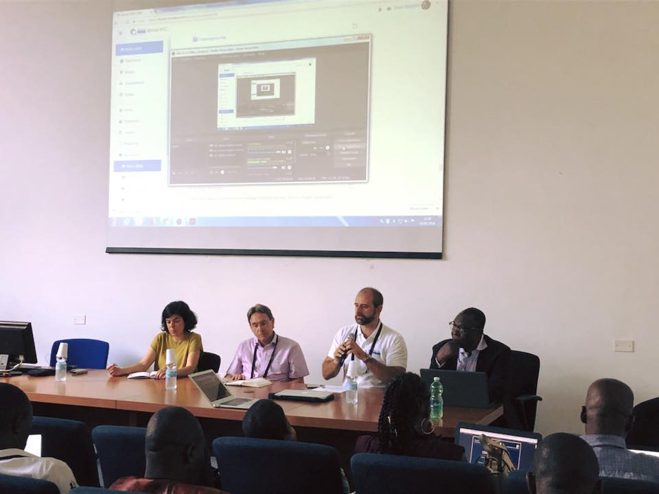 PACCRRC_PROJECT's tweet photo. The session on #communication is continuing with an interesting panel session on‘#Climate communication: “Whodunit?".Thanks to the moderator T. Cegnar, to all panelists M.Bruno, P.Parrish, M.Bacci, E.Oladipo and to all trainees for the partecipation! #PACC #RTC2018 #climatechange https://t.co/ljzVOmy7VD