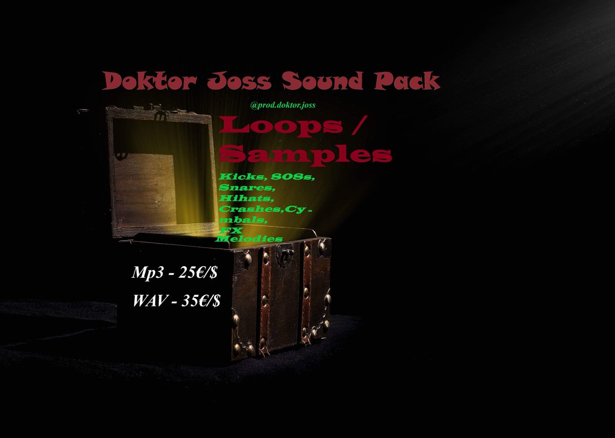 Doktor Joss Sound Pack! 🔥DM 📩
#soundkit #highqualityaudio #loops #audioengineer #soundpack #musicproduction #drums #kick #snare #hihat #cymbal #melody #hiphop #808s