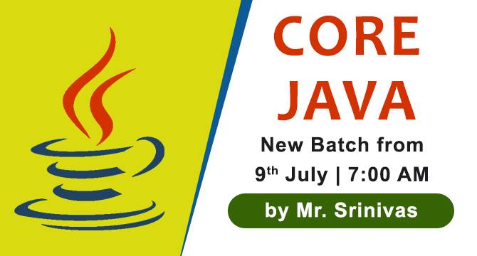 nareshitech's tweet image. Attend Core Java New Batch on 9th July @ 7:00 AM by Mr. Srinivas
Course Content: nareshit.in/core-java-trai…
#JavaTraining #CoreJavaTraining