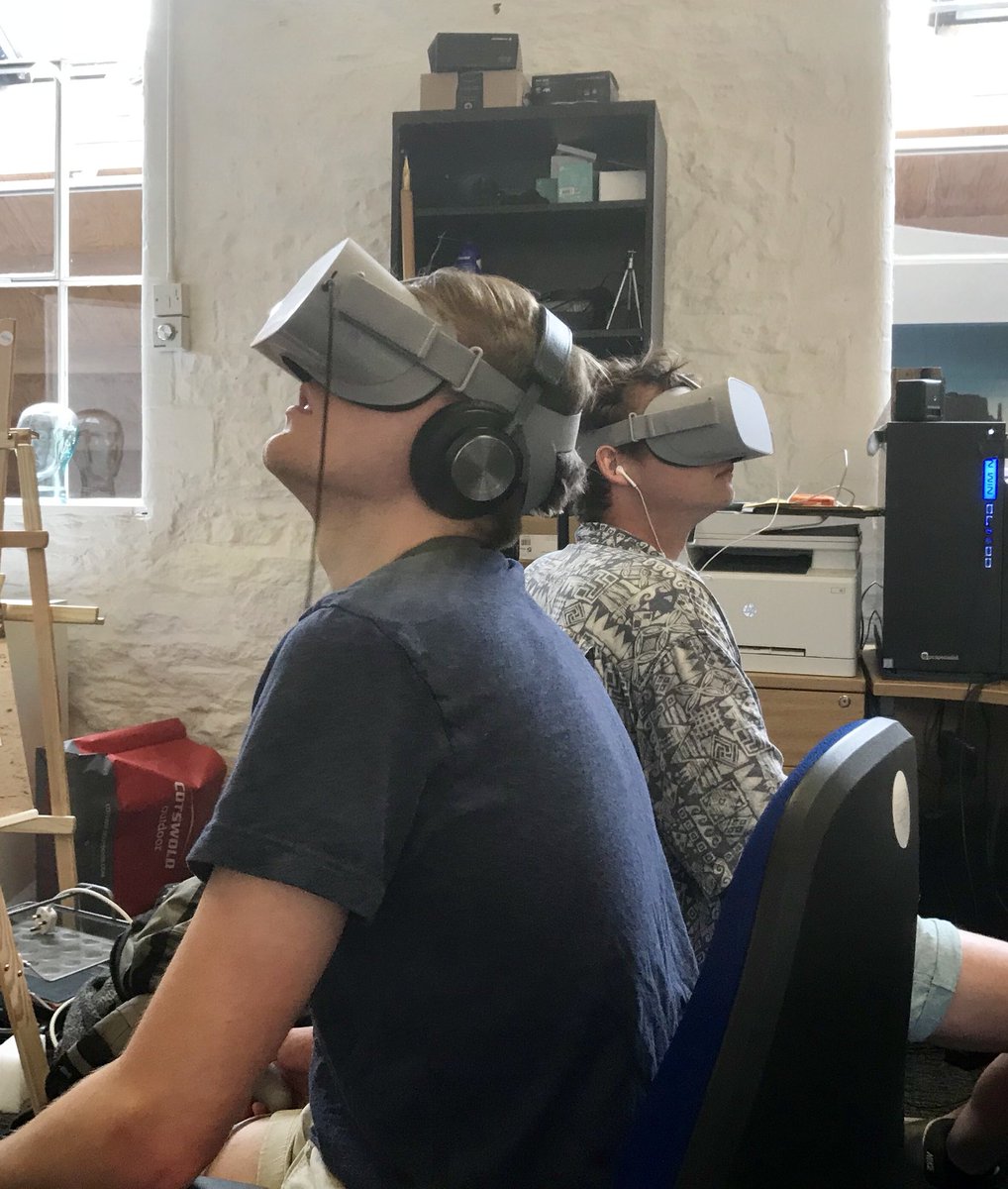BiomeProds's tweet image. Sam and Rollo checking out the new @Channel4 VR App on our @oculus go’s #whoworeitbetter
