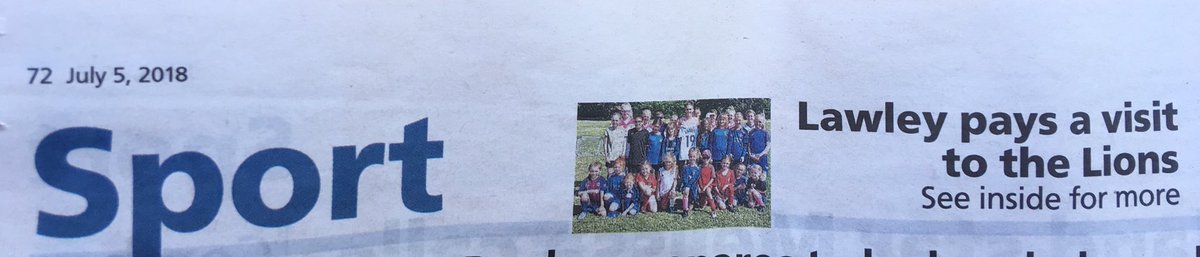 SHFootballCoach's tweet photo. Hot off the press! #melissalawley #kidderminsterlionsgirls @klfc1996 @WorcsFA @Lionesses @FAWSL https://t.co/rS4cgYooLG