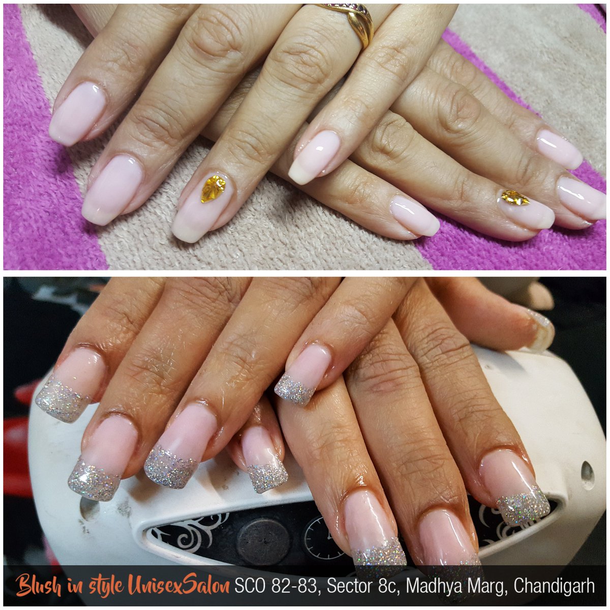 Blushnstyle's tweet photo. Your Thursday will become less gloomy when your #nails are on the fleek! #Pink with a tint of #glitter will make your nails more fabulous. Feel free to walk-in Blush Salon for wonderful #nailartdesigns.
 #Blushinstyle #unisexsalon #chandigarh #nailsonfleek  #nailart #nailstyle https://t.co/VTpUVxnu2B