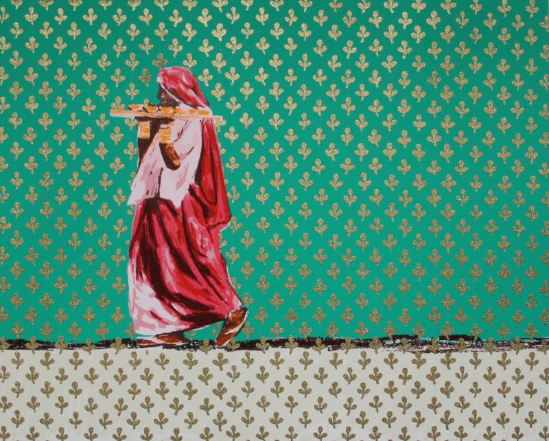GalleryBarrow's tweet photo. Indian Woman: Muka &amp; Fired Earth by Natasha Kumar. Natasha’s award winning screenprints can be seen in the “Dreams Afar” Exhibition in the gallery now #NatashaKumar #Indianart #artofIndia #India #screenprints #artandculture #exhibition #Indianpainting https://t.co/L20cdruBx6